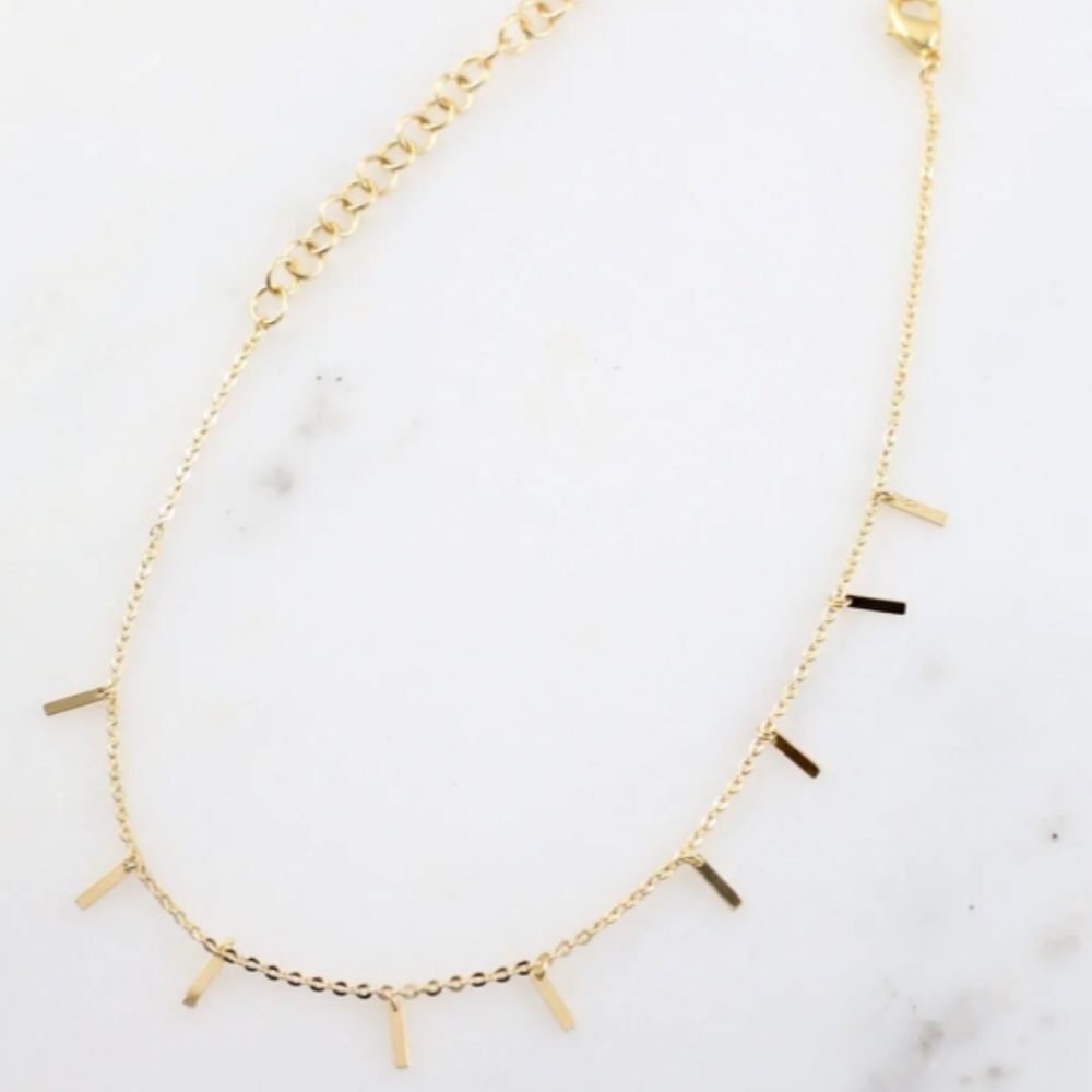 Gold Anklet with Small Bars #summer #anklet